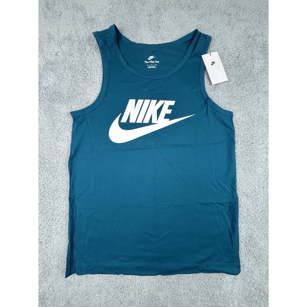 Nike Tank Top Mens Size Small Sportswear Icon Futura Teal White AR4991-381